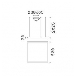 Oracle Slim Square 50 SP CZARNA LAMPA WISZĄCA LED 33W     259161 Ideal-Lux